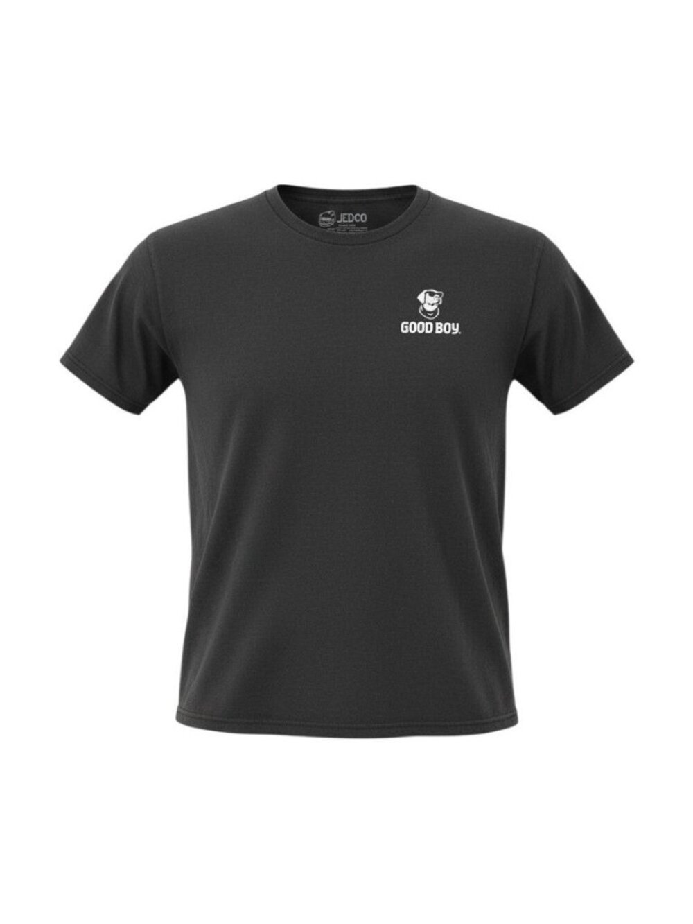 Jedco Men Black Good Boy Graphic Short Sleeve Crew Neck T-Shirt L